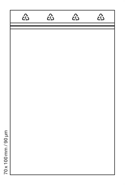 100 Tütchen 70x100mm 90µm Druckverschluss Beutel Zip Bags Polybeutel